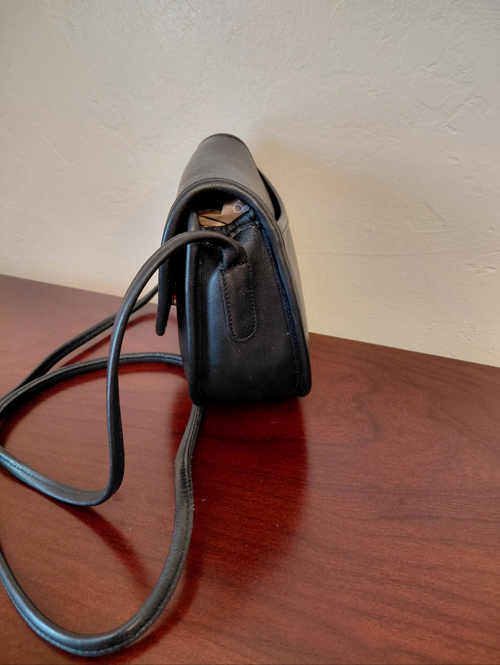 Coach Vintage Casey Black Leather Crossbody Style 9923 - Picture 4 of 12